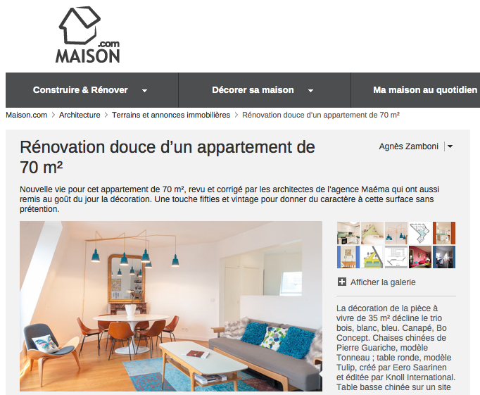publication, rénovation, appartement, paris, maéma architectes