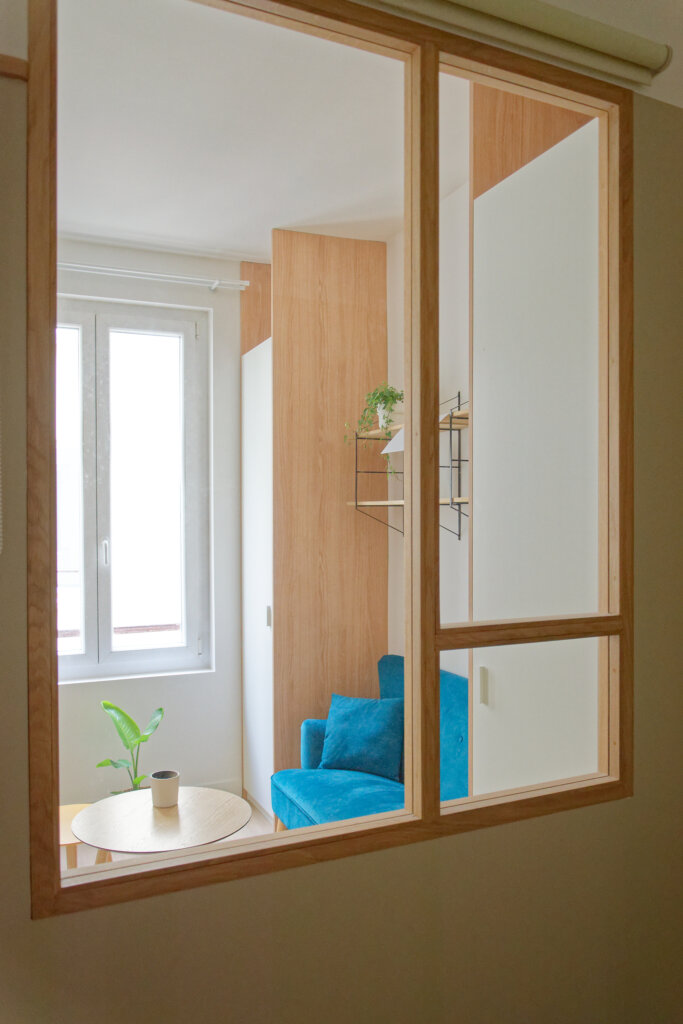 chambre-second jour-verrière-bois-studio-paris-Lazare